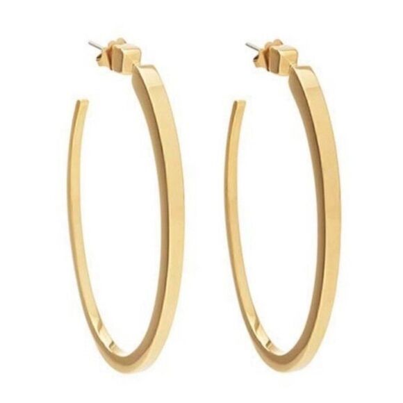 India Hicks Gold Leticia Hoop Earrings - New - Picture 1 of 4